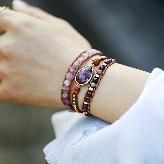 Natural Stone Layered Bracelet