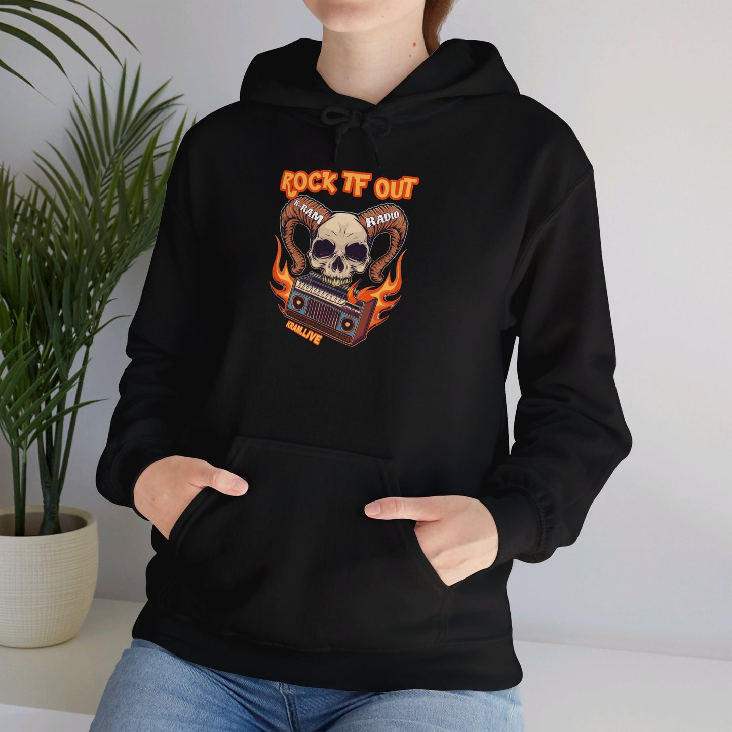 K-RAM Radio Rock TF Out Unisex Heavy Blend™ Hooded Sweatshirt