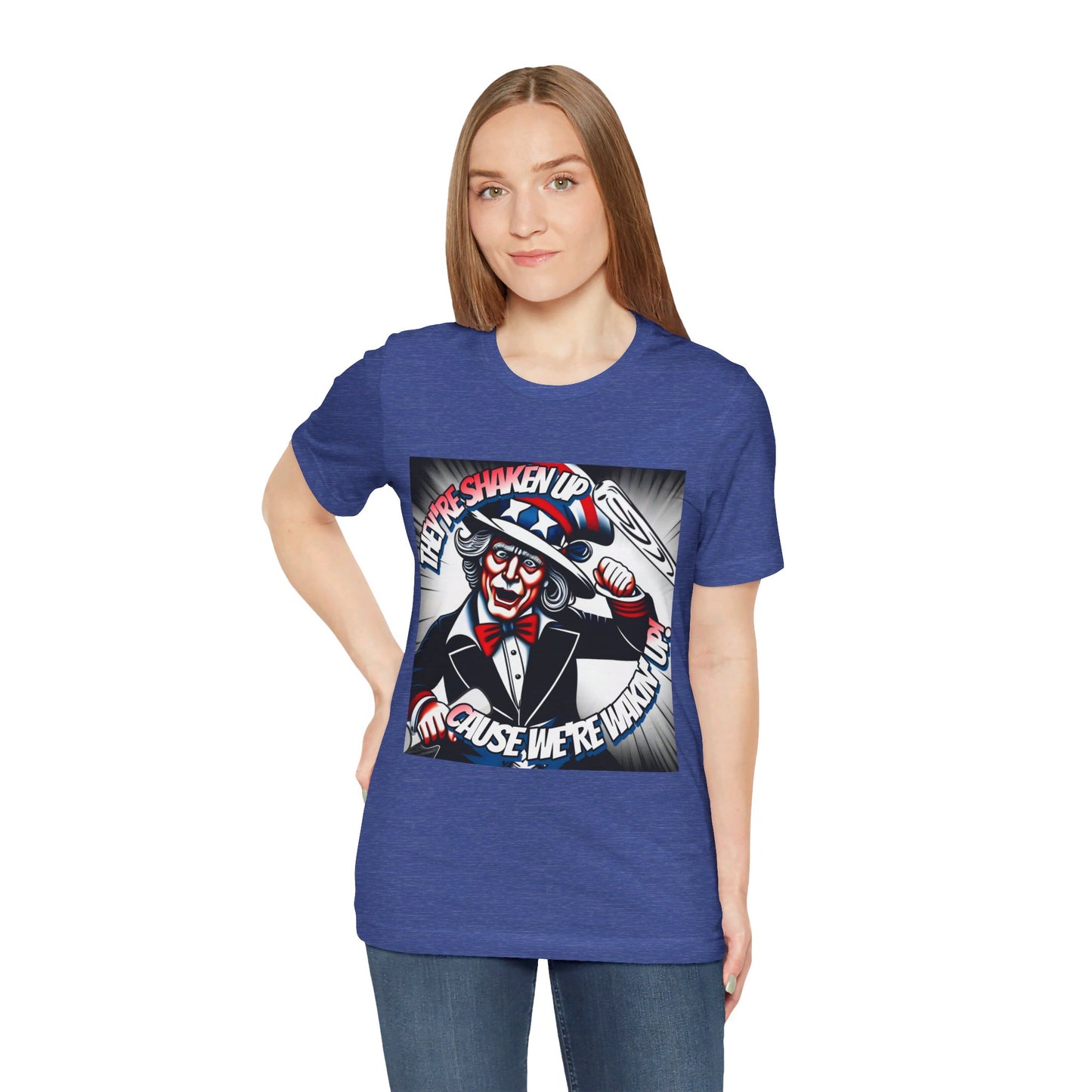 Uncle Sam is Shaking - Unisex Jersey Short Sleeve Tee