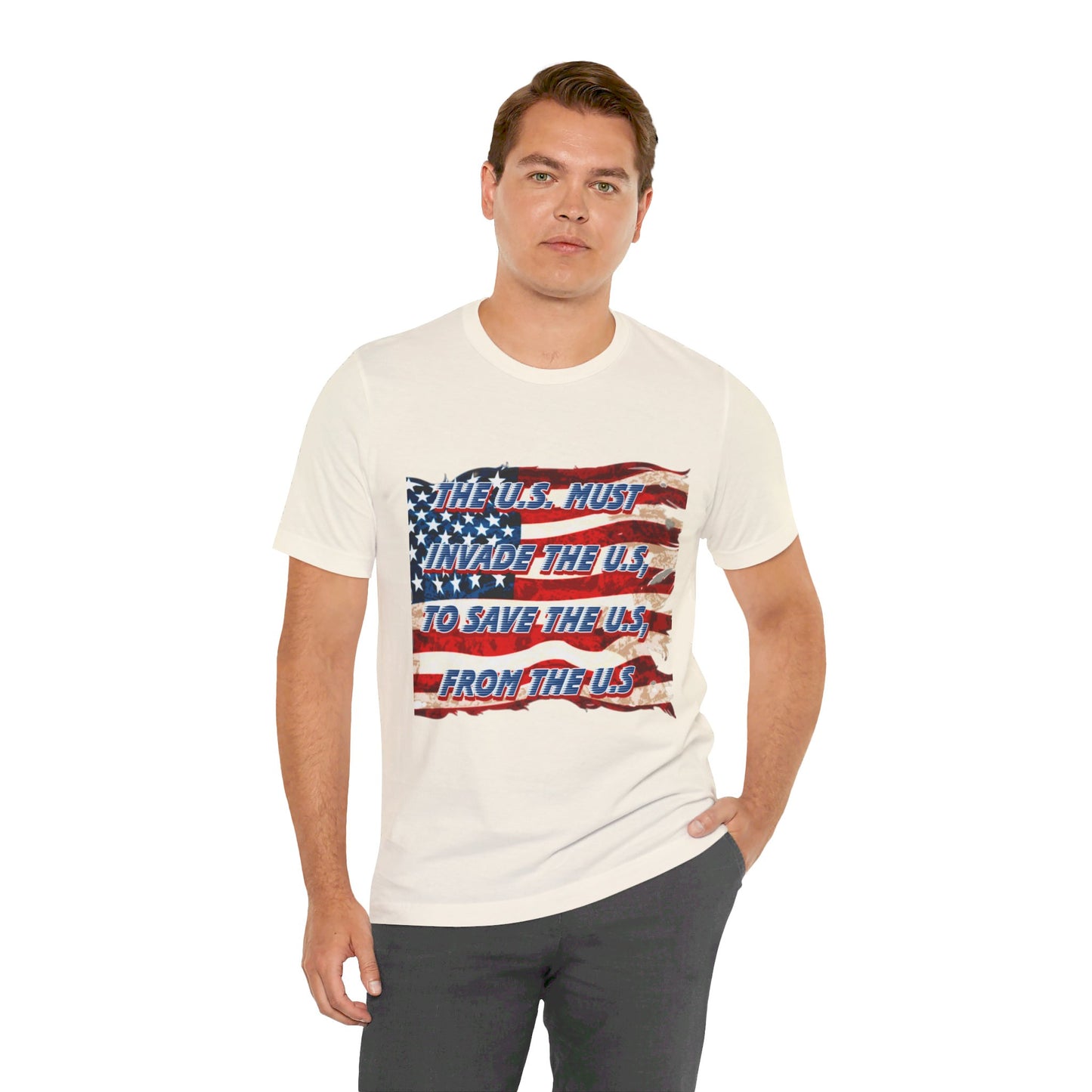 Save the USA from Itself - Unisex Jersey Short Sleeve Tee