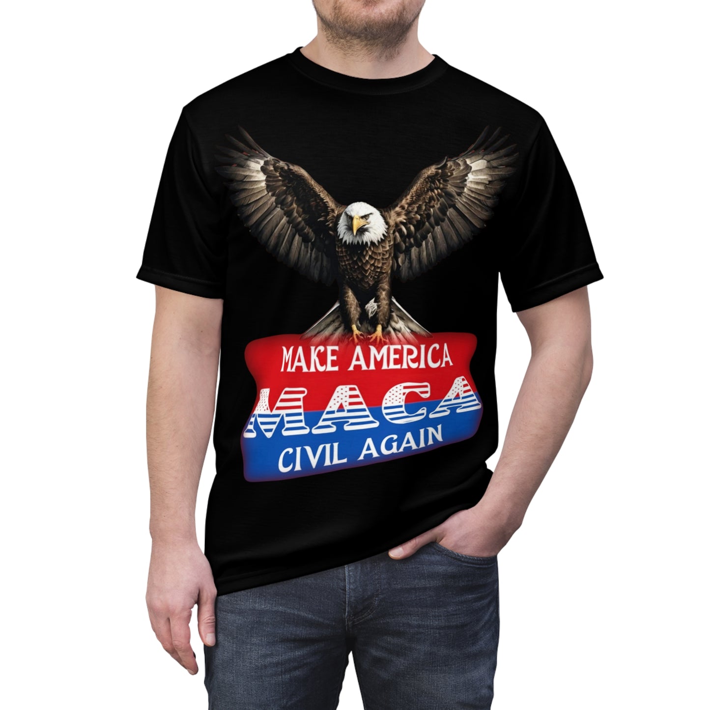 MACA Make America Civil America Unisex Cut & Sew Tee (AOP)