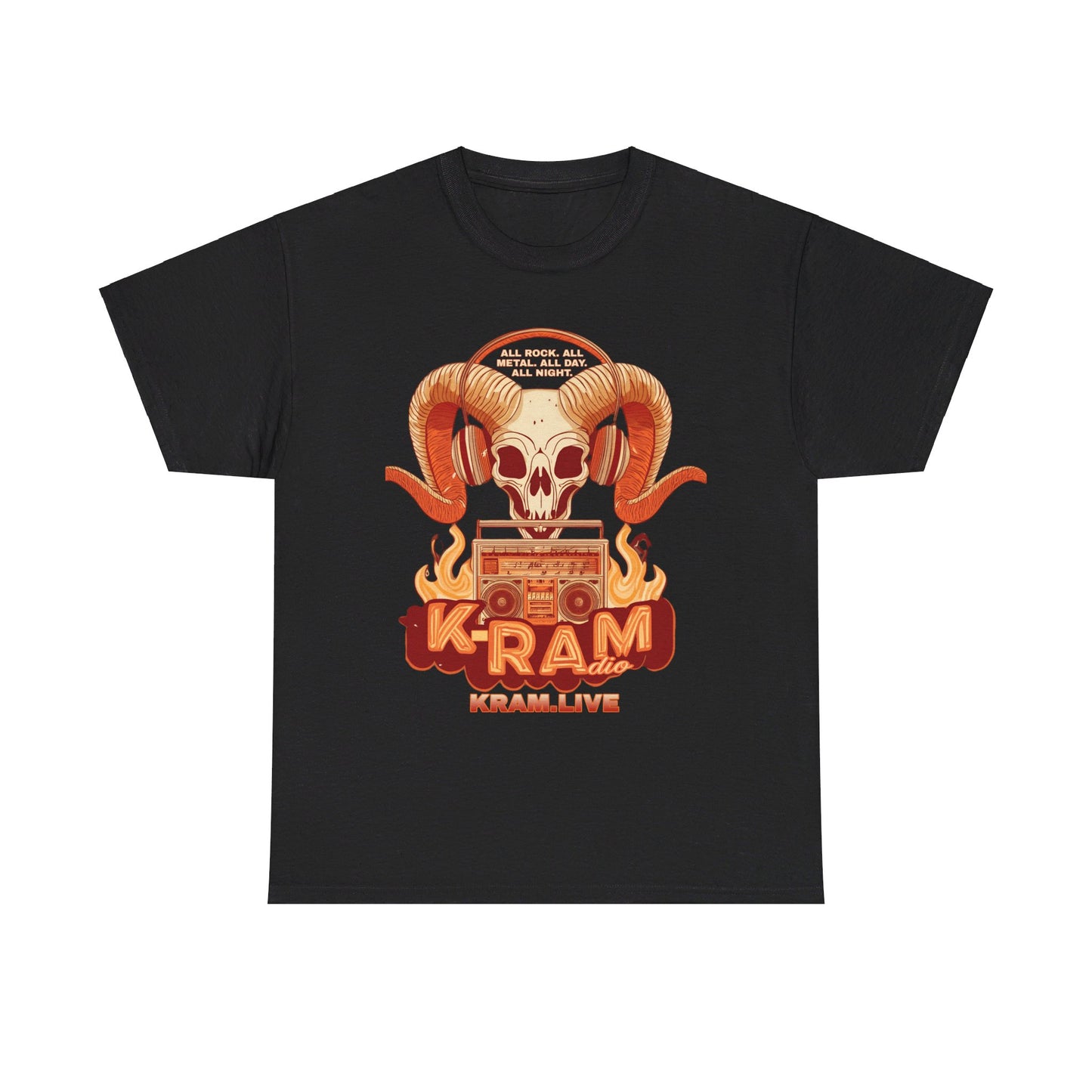 K-RAM Radio Headphone Ram Unisex Heavy Cotton Tee