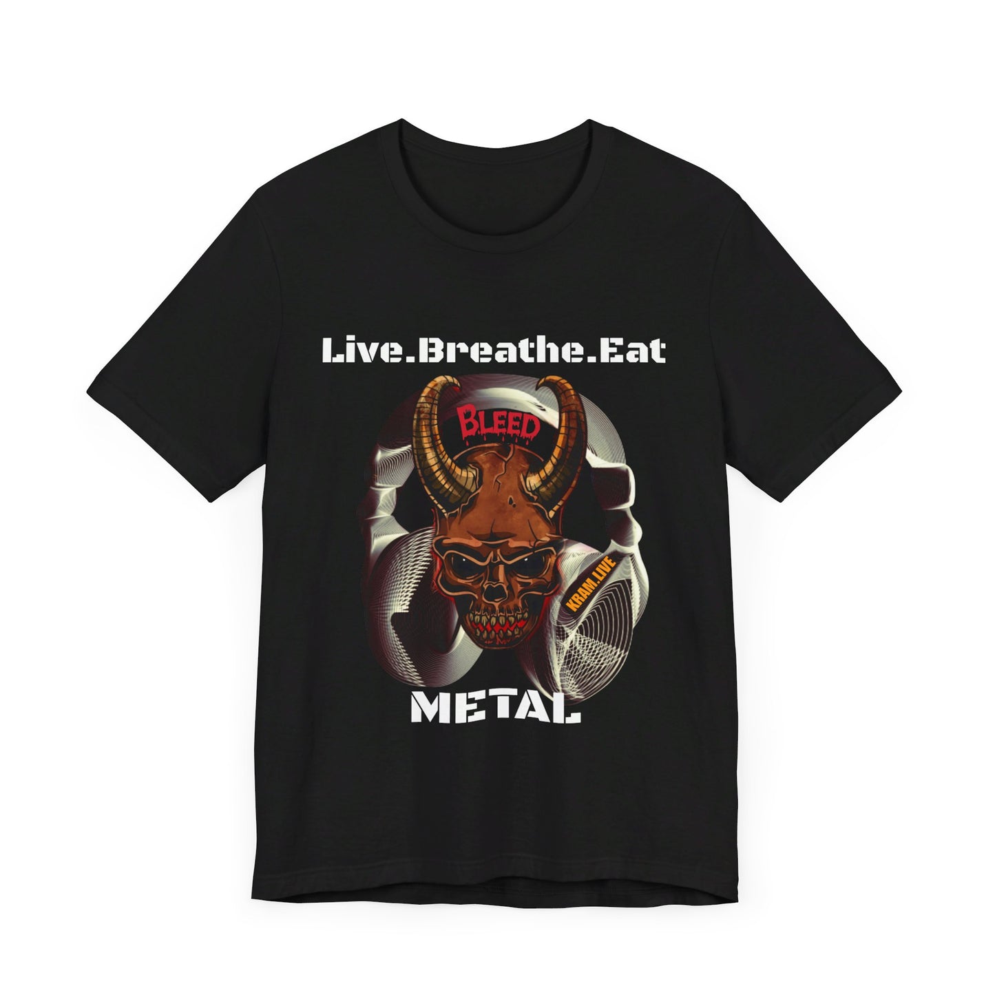 K-RAM Live, Breathe, Eat Metal Unisex Short Sleeve Tee