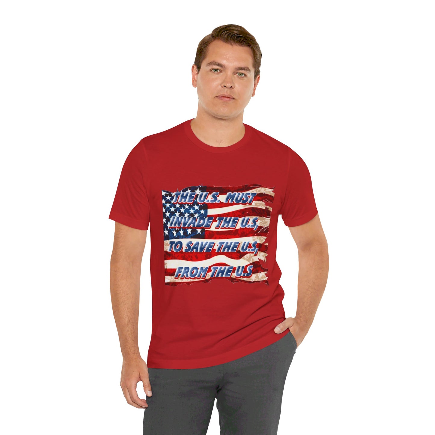 Save the USA from Itself - Unisex Jersey Short Sleeve Tee