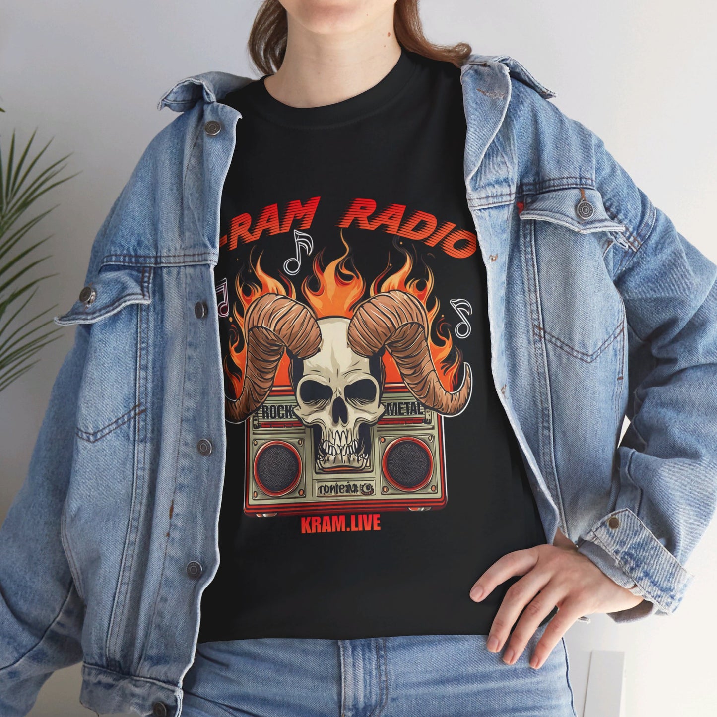 K-RAM Radio Horns of Fire Unisex Heavy Cotton Tee