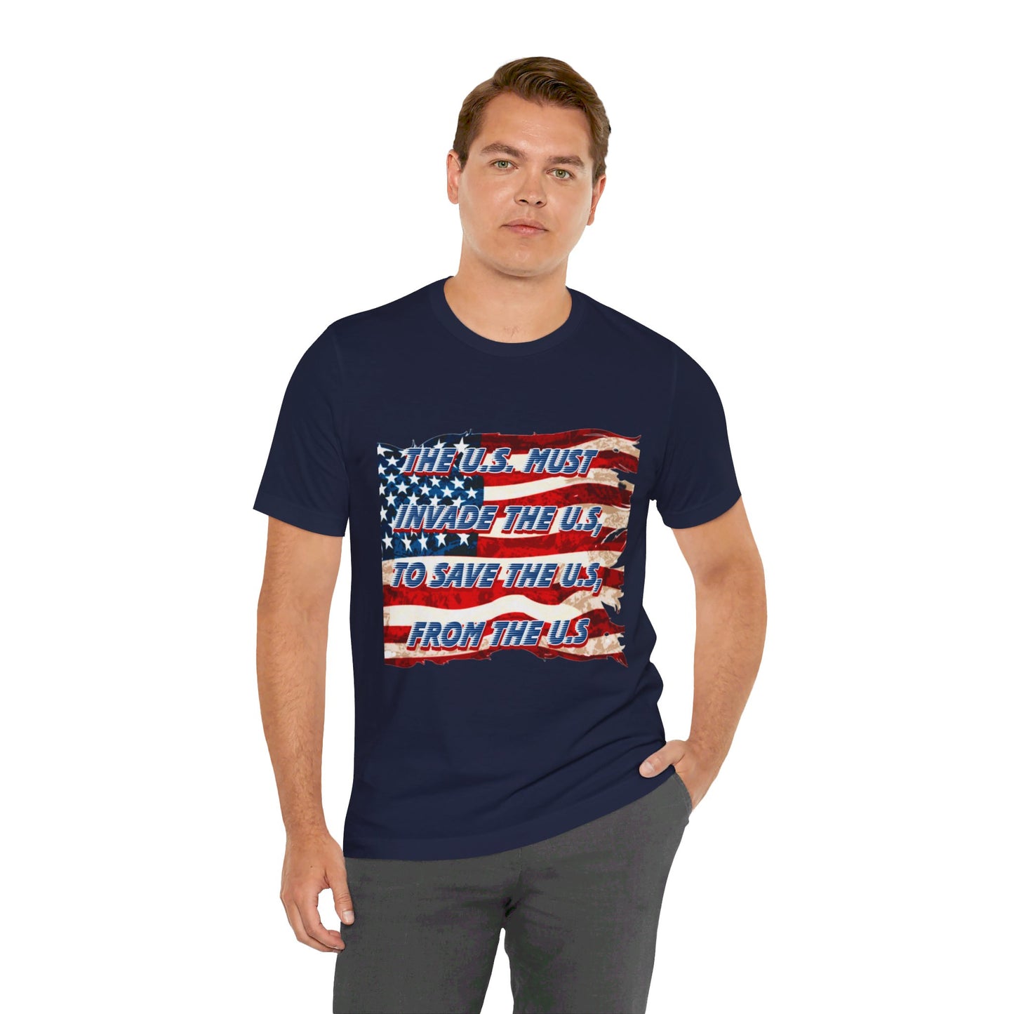 Save the USA from Itself - Unisex Jersey Short Sleeve Tee