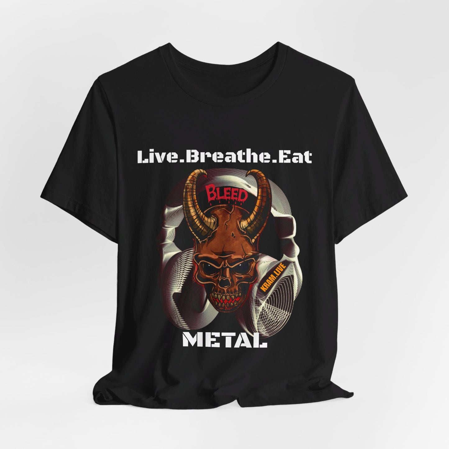 K-RAM Live, Breathe, Eat Metal Unisex Short Sleeve Tee