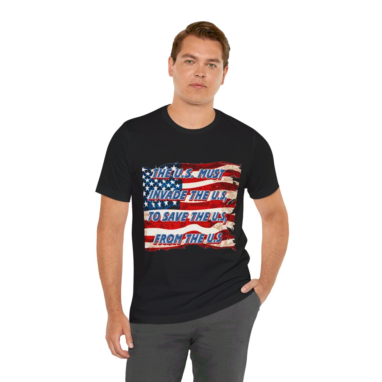 Save the USA from Itself - Unisex Jersey Short Sleeve Tee