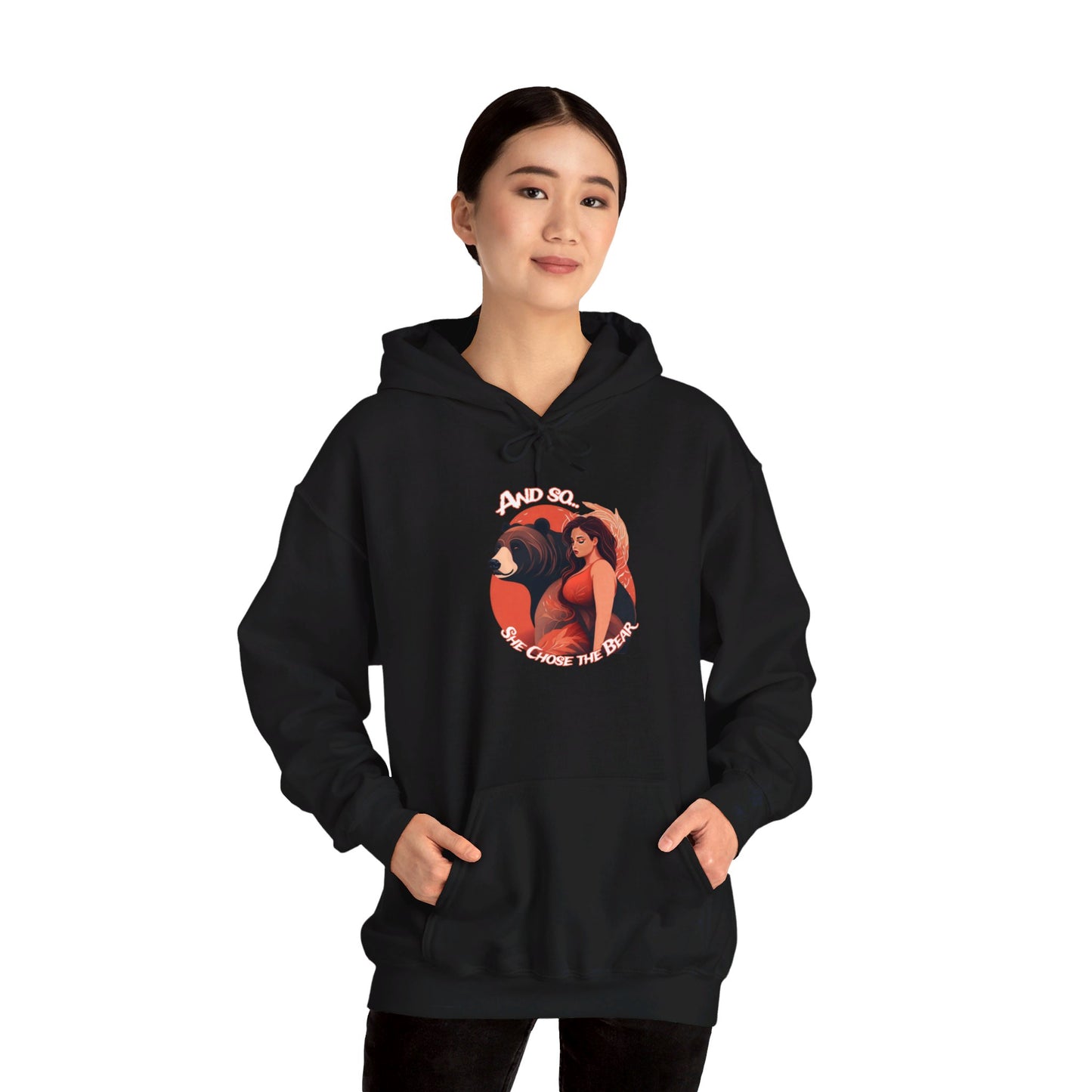 And So She Chose the Bear II - Unisex Heavy Blend™ Hooded Sweatshirt