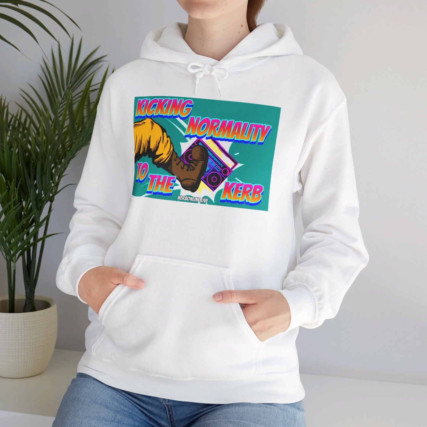 KERB Kicking Normality to the KERB -Unisex Heavy Blend™ Hooded Sweatshirt