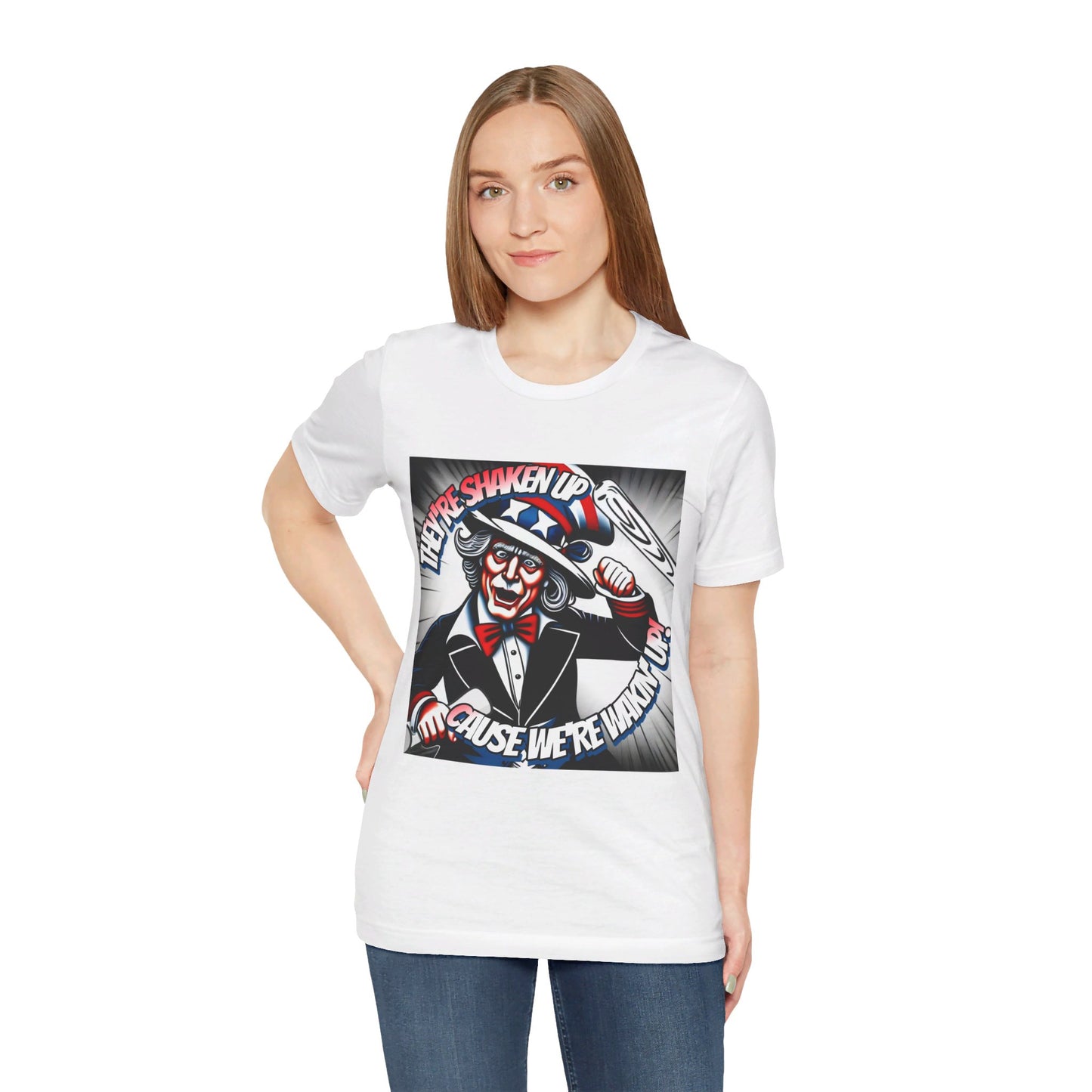 Uncle Sam is Shaking - Unisex Jersey Short Sleeve Tee