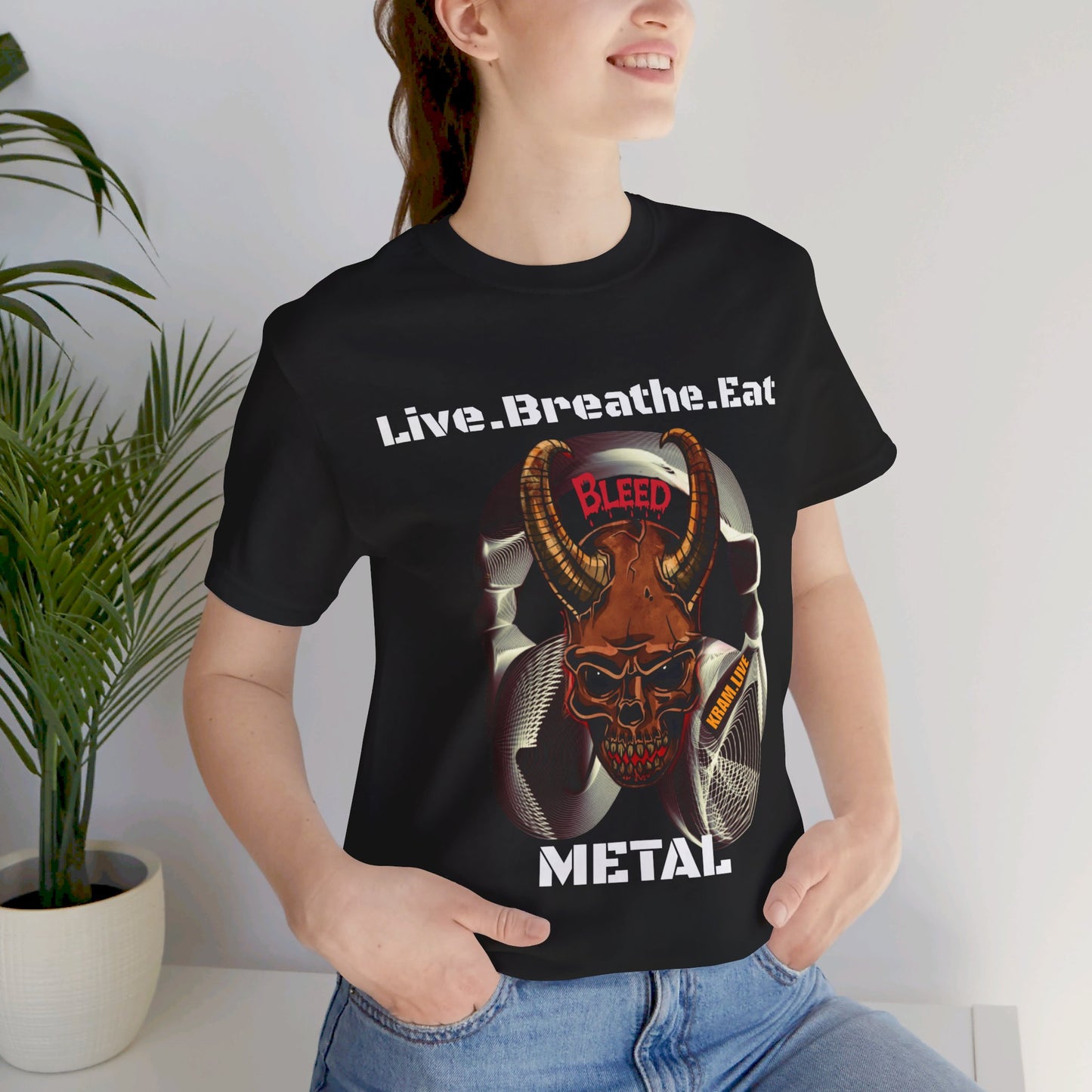 K-RAM Live, Breathe, Eat Metal Unisex Short Sleeve Tee