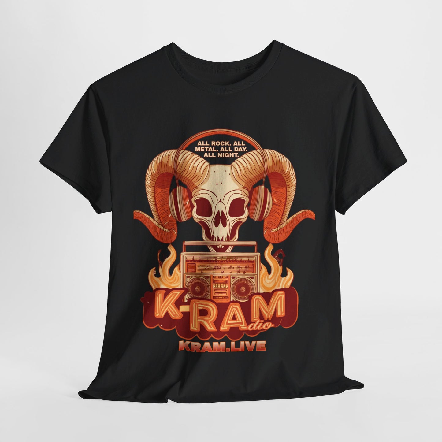 K-RAM Radio Headphone Ram Unisex Heavy Cotton Tee