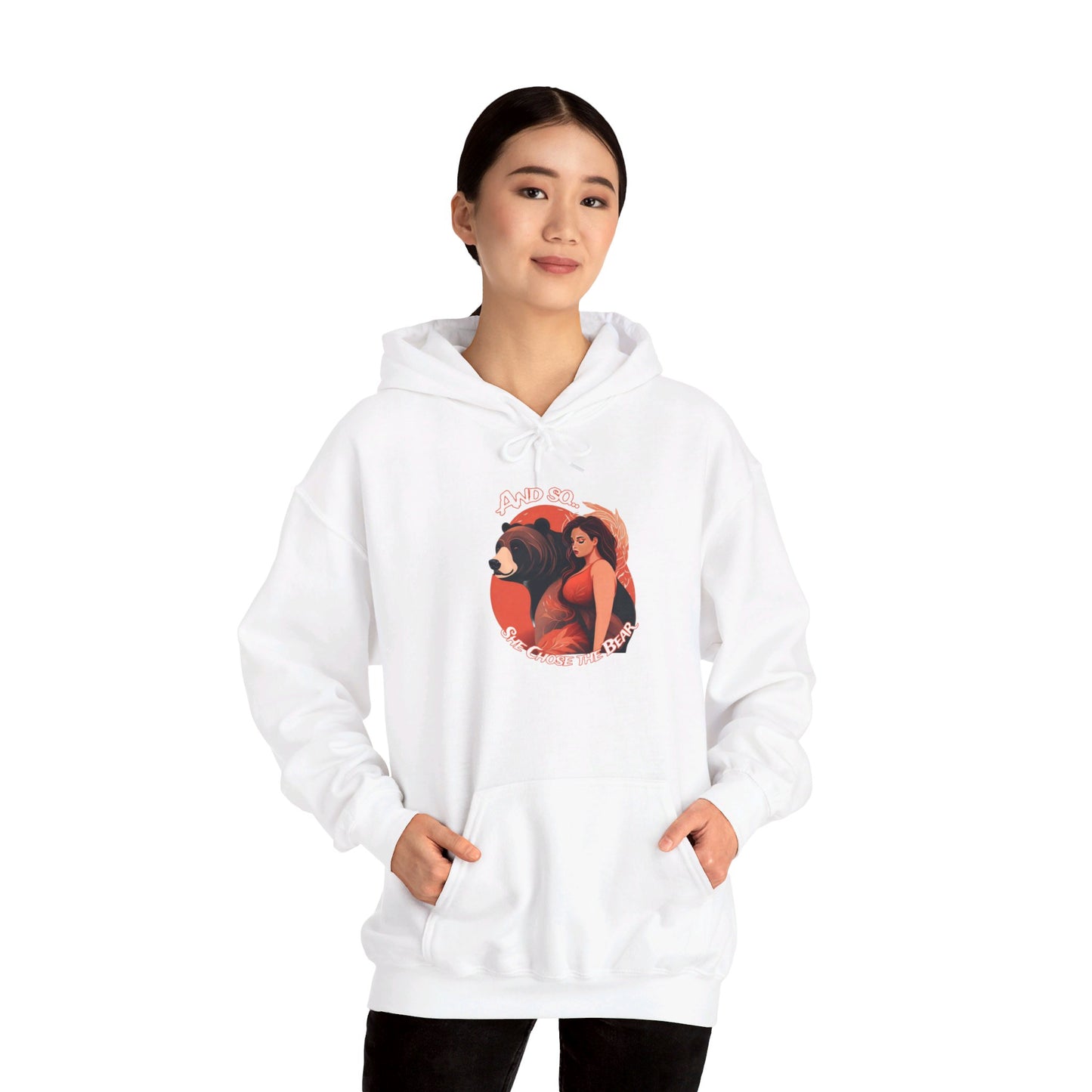 And So She Chose the Bear II - Unisex Heavy Blend™ Hooded Sweatshirt