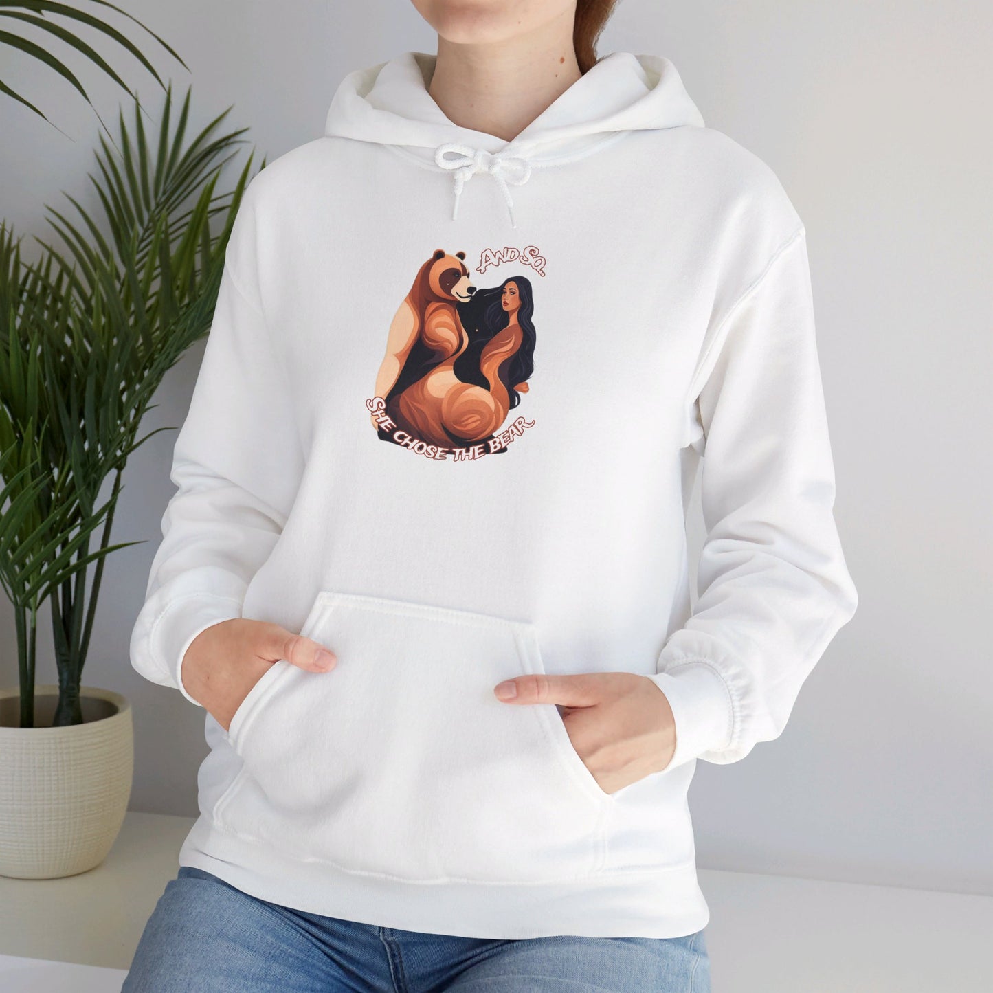 And So She Chose the Bear - Unisex Heavy Blend™ Hooded Sweatshirt