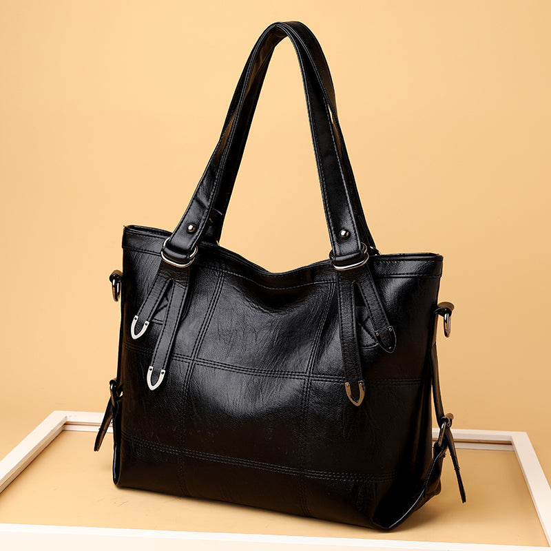 PU Leather Medium Handbag