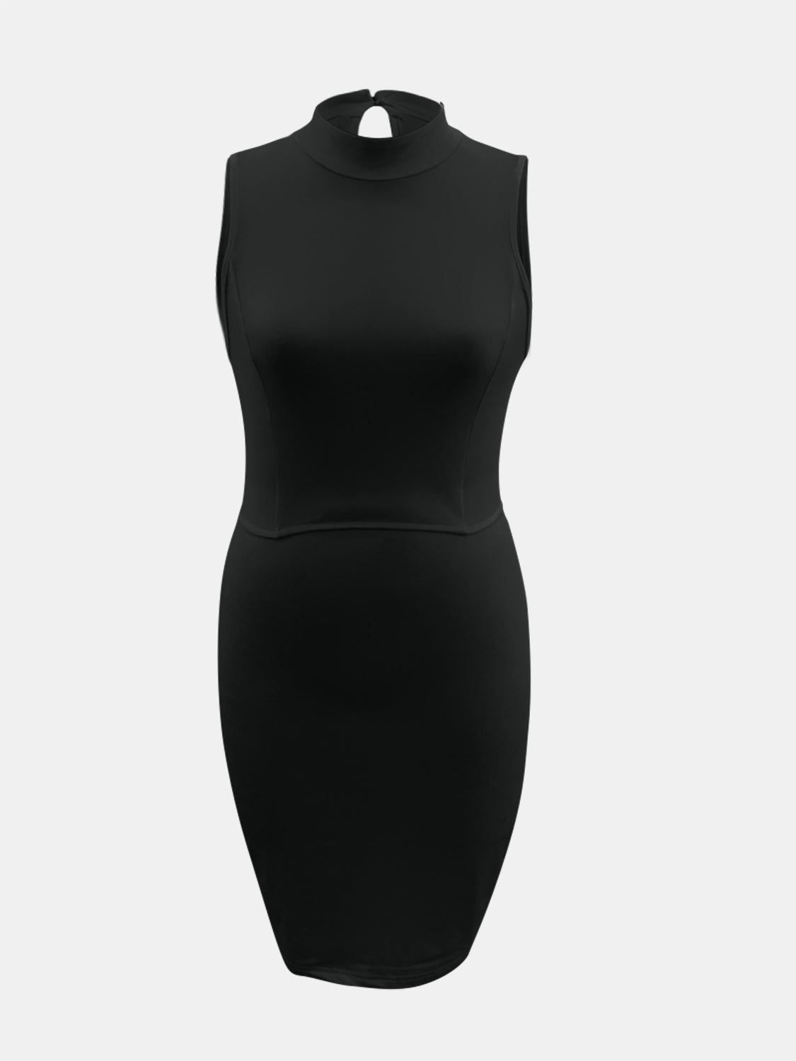 Cutout Mock Neck Sleeveless Dress