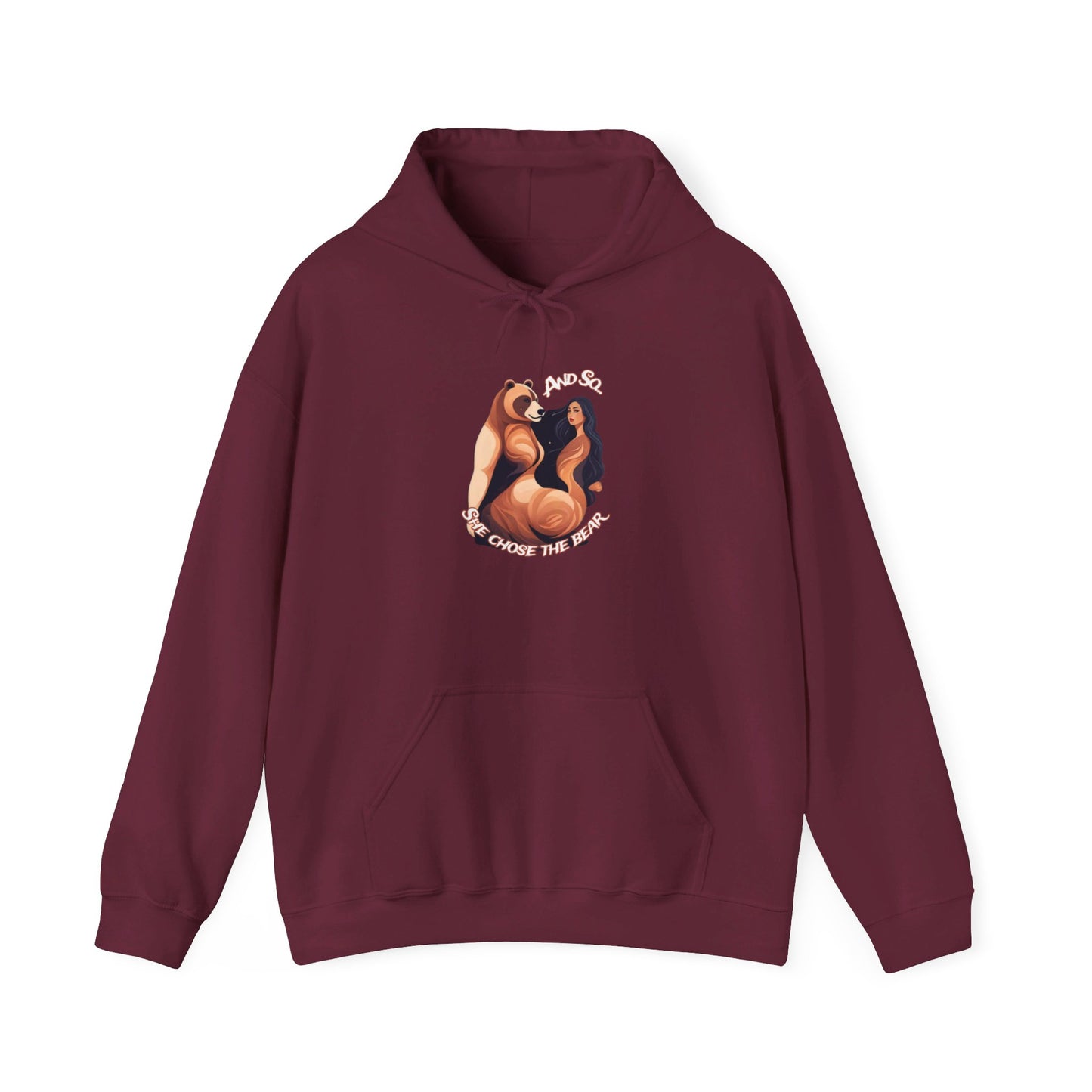 And So She Chose the Bear - Unisex Heavy Blend™ Hooded Sweatshirt