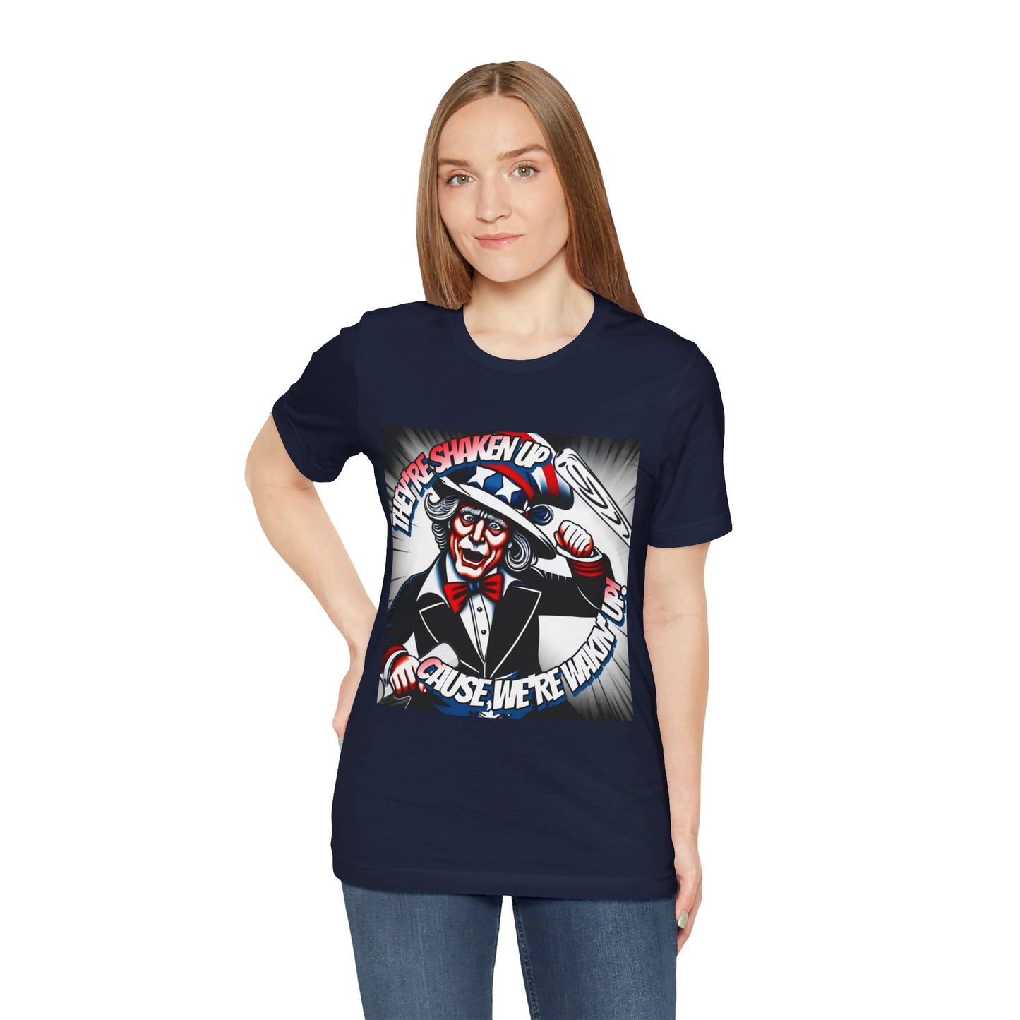 Uncle Sam is Shaking - Unisex Jersey Short Sleeve Tee