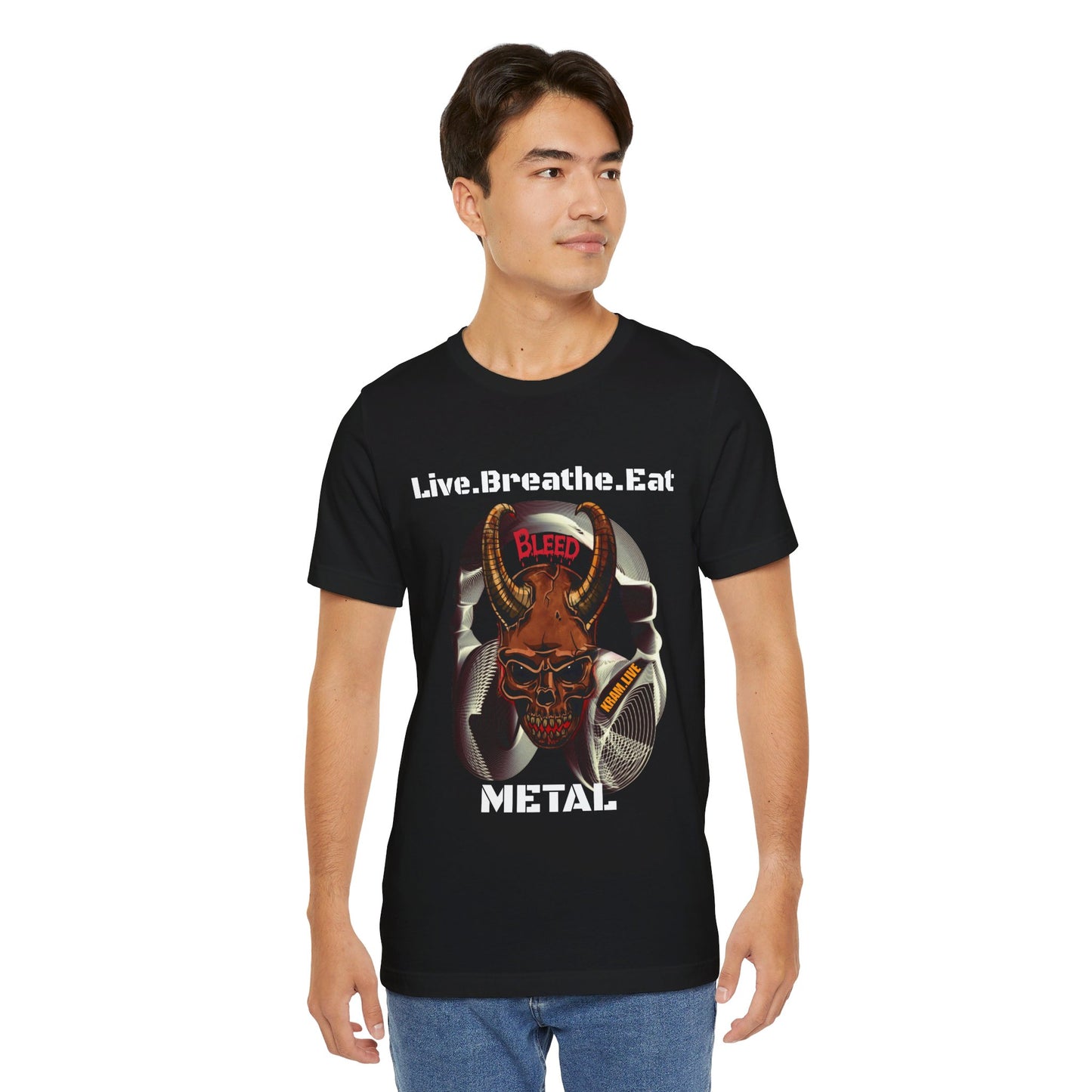 K-RAM Live, Breathe, Eat Metal Unisex Short Sleeve Tee