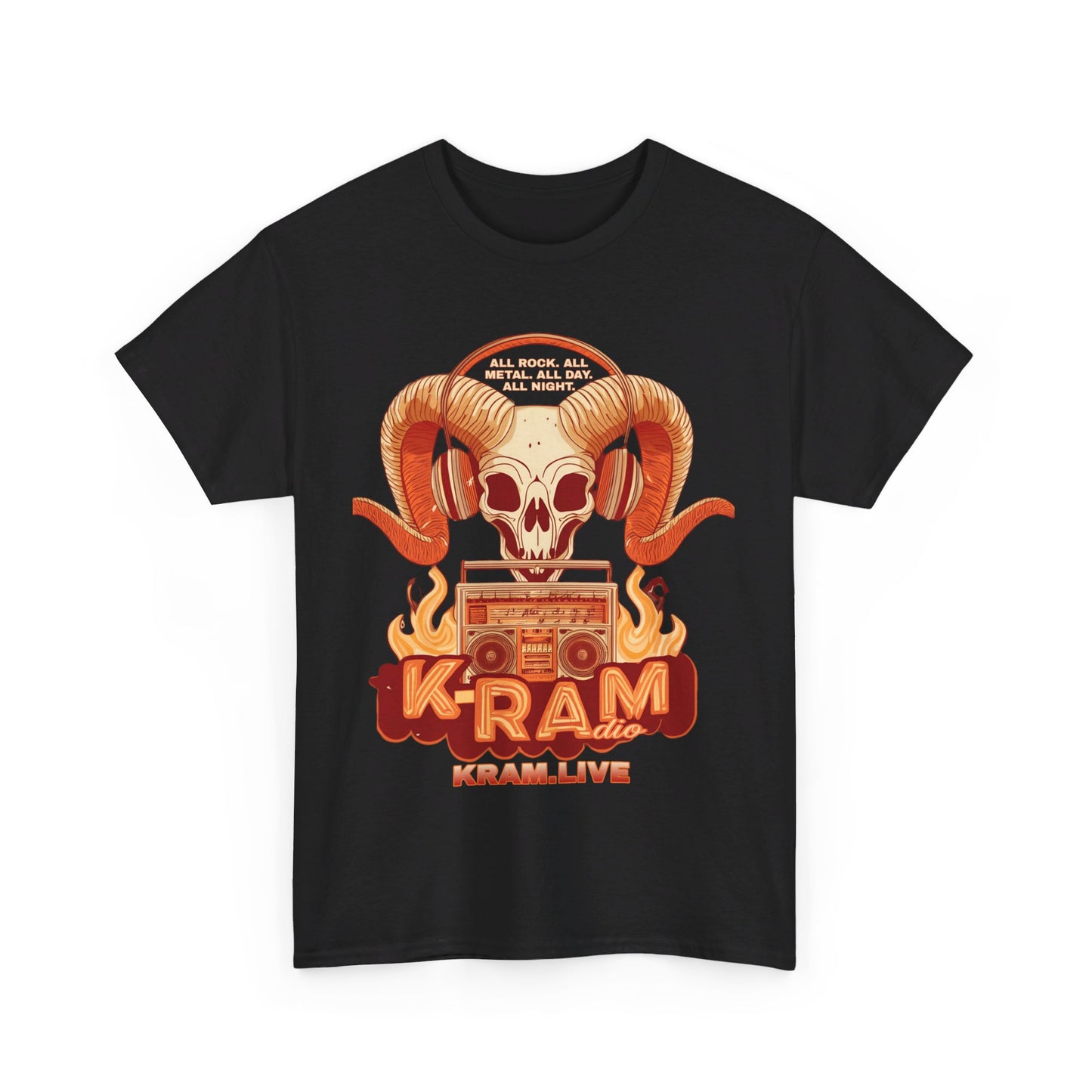 K-RAM Radio Headphone Ram Unisex Heavy Cotton Tee