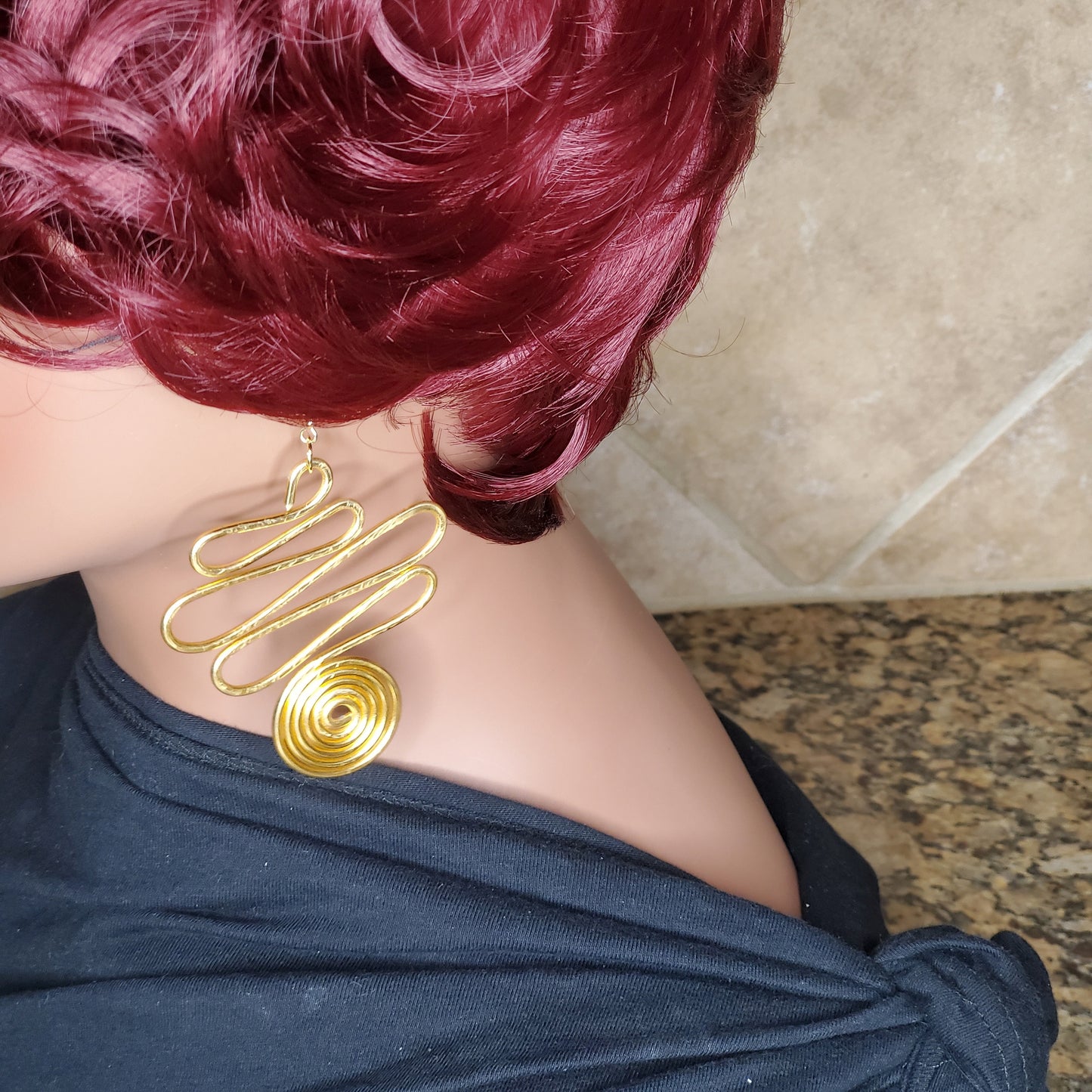 Wired Up by Mileeva Snaky Spiral Earrings